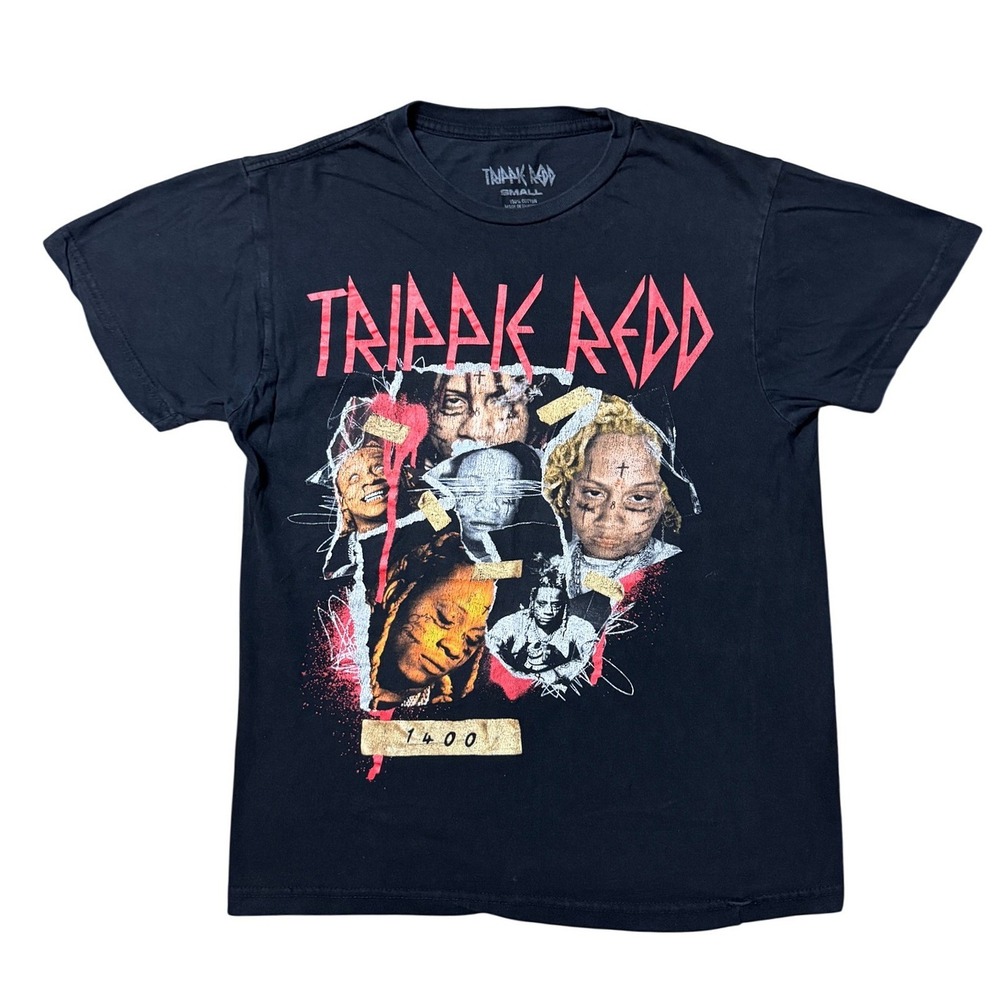 Trippie Redd 1400 Graphic T-Shirt Mens Small Black Short Sleeve Rap Tee
